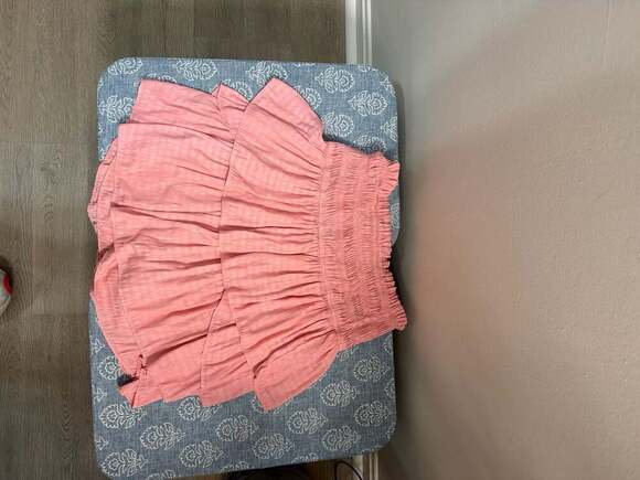 Current Air Dresses & Skirts - Current Air Los Angeles Pink Smocked Tiered Ruffle Mini Skirt